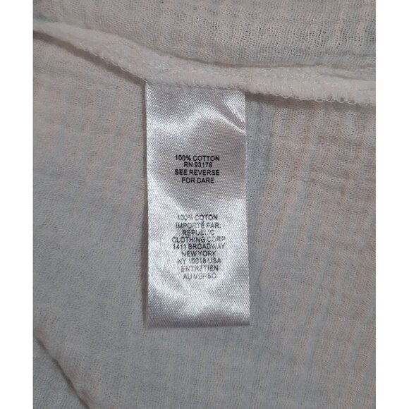 NWT Tahari Woman Sugar White Linen Pullover Blouse/Size 3X - Picture 10 of 11